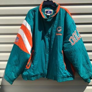 Vintage 90's Miami Dolphins NFL Puffer Coa…